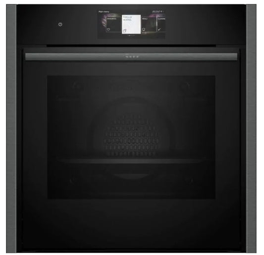 Neff B64CT73G0B N90 Slide & Hide Pyrolytic Multifunction Single Oven GRAPHITE