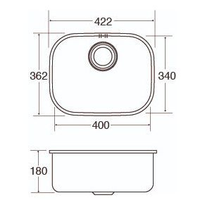 CDA KCC22SS 1.0 Bowl Stainless Steel Undermount Kitchen Sink & Waste