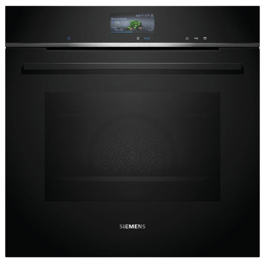 Siemens HR776G1B1B IQ-700 Pyrolytic Multifunction Oven With AddedSteam BLACK