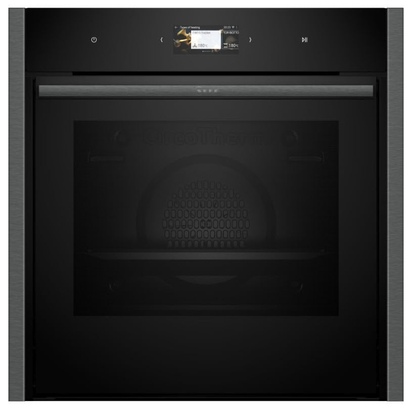 Neff B64CS71G0B N90 Slide & Hide Pyrolytic Multifunction Single Oven GRAPHITE