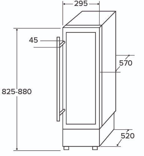 CDA FWC304BL Freestanding Wine Cooler
