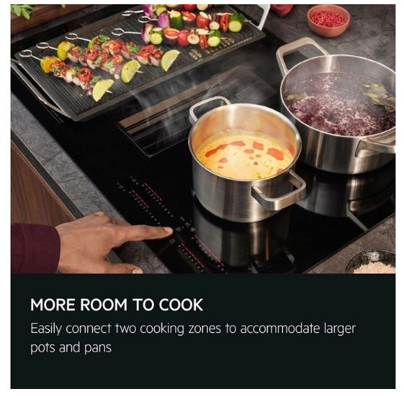 AEG TH84CB03FB XT Bridge 80 cm Induction Extractor Hob Combo Hob