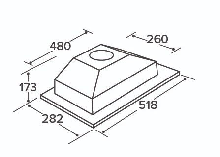 CDA CCA52BL 50cm Canopy Extractor