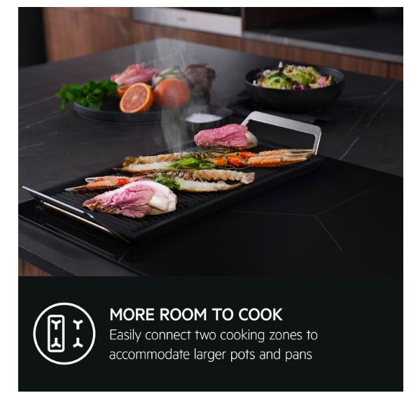 AEG 8000 NIK85M30AZ Sense Boil + Fry Induction Full Hob with Hob2Hood