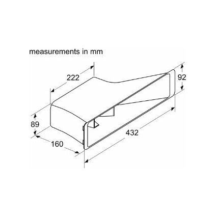 Neff Z821PD1 Diffusor Required For Ducted Recirculation for Vented Hobs & Downdrafts