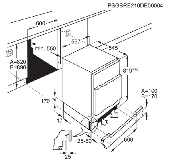 AEG OAB6I82EF Upright Freezer Static