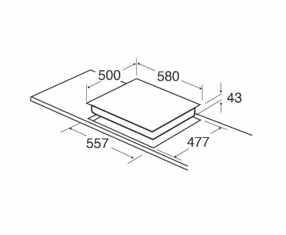 CDA HG6351SS 60cm Gas Hob Stainless Steel