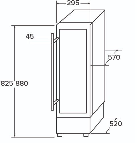 CDA FWC304SS Freestanding Wine cooler