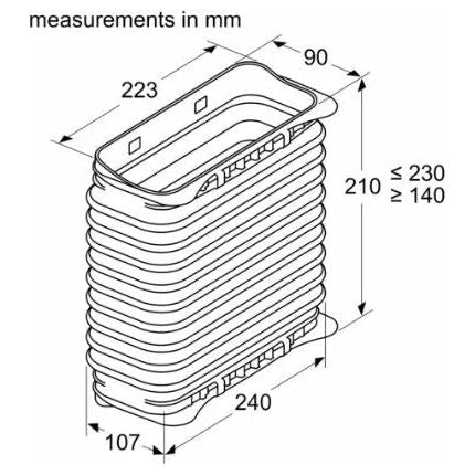 Siemens HZ9VDSS2 Flexible Connection Piece For Use Between Straight Channel Ducting Components And Bends for Vented Hob and Downdrafts