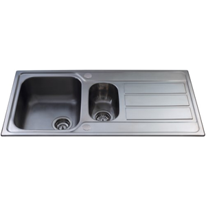 CDA KA52SS Stainless steel one and a half bowl sink