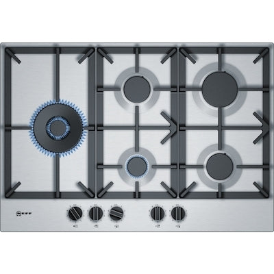 Neff T27DS79N0 75cm 5 Burner FlameSelect Gas Hob STAINLESS STEEL