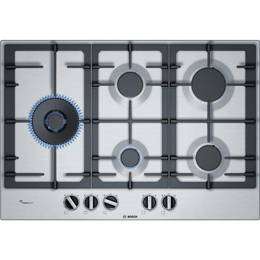 Bosch PCS7A5B90 75cm 5 burner Gas Hob in Stainless steel