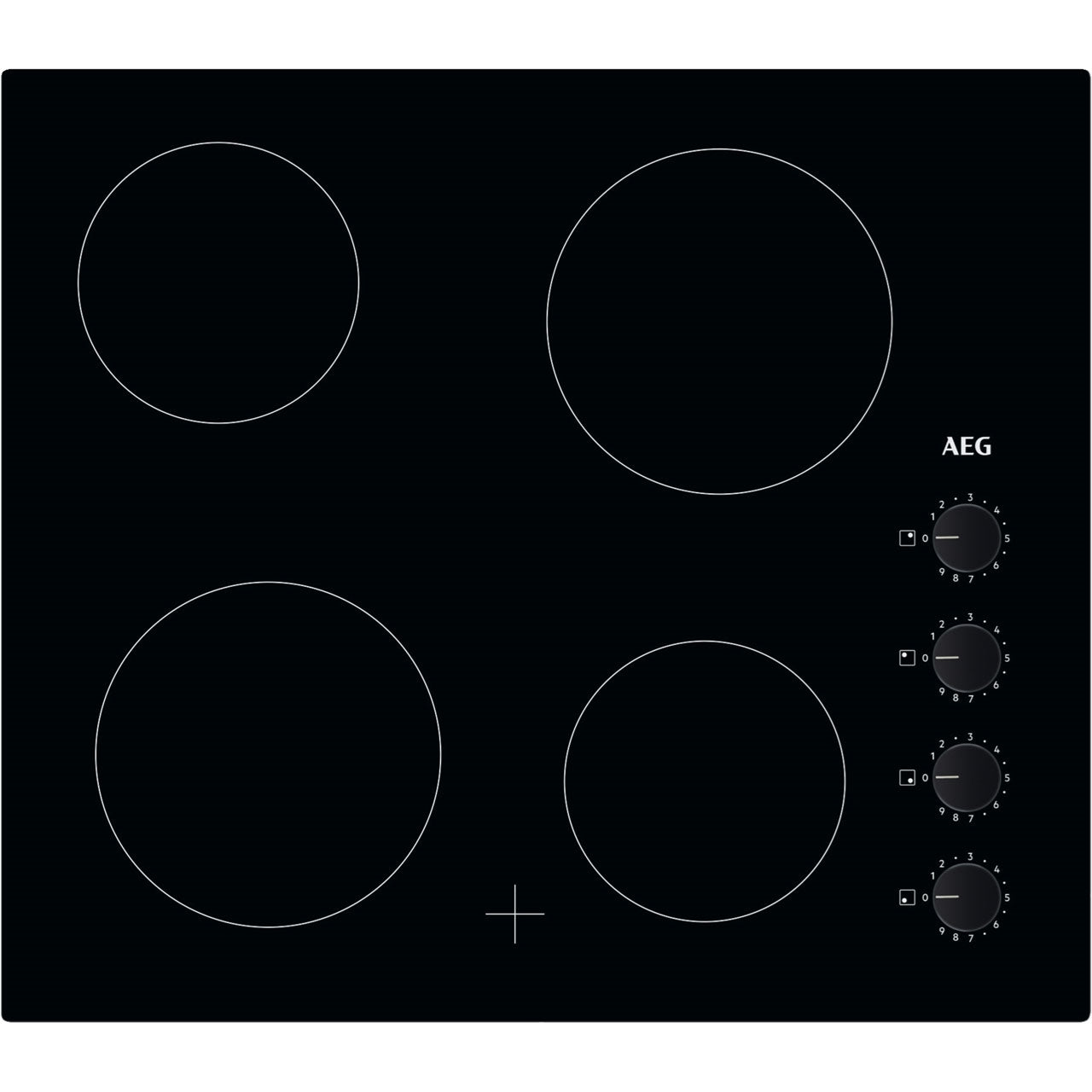 AEG HK614000CB Ceramic Hob 60cm Side Controls