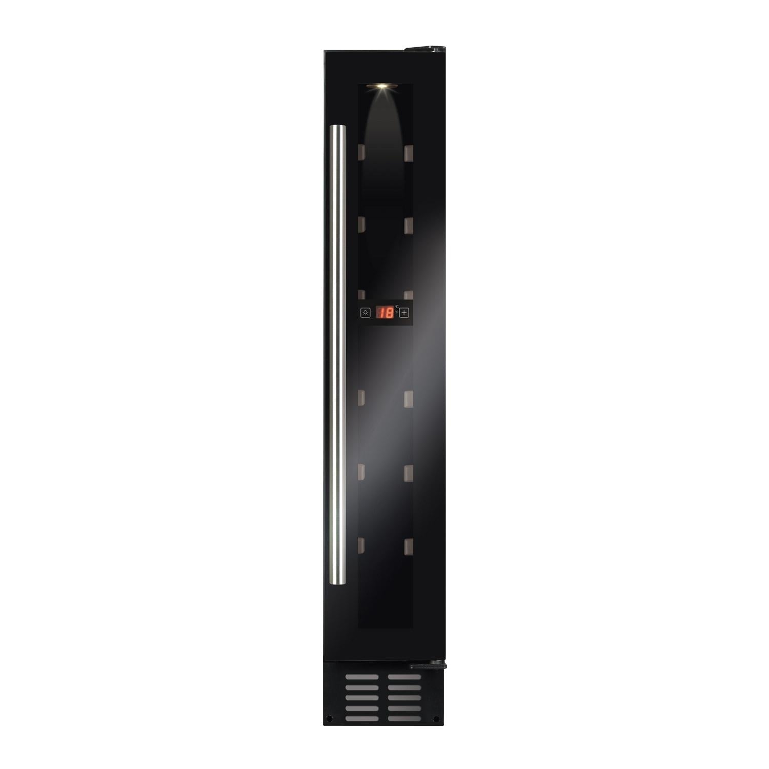 CDA FWC153BL UNDER COUNTER SLIMLINE WINE COOLER BLACK