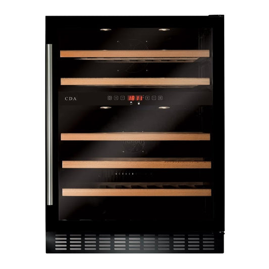 CDA FWC604BL 60cm Freestanding Under Counter Wine Cooler Black