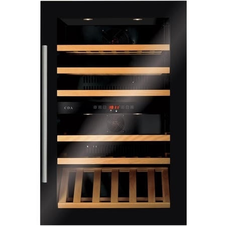 CDA FWV902BL Integrated, dual zone wine cooler