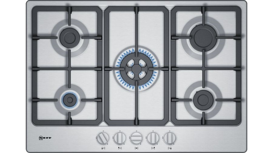 Neff T27BB59N0 75cm 5 Burner FlameSelect Gas Hob STAINLESS STEEL