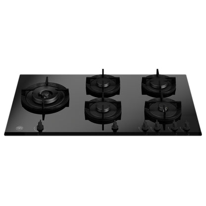 Bertazzoni P905LMODGNE 90cm Modern Series 5 Burner Gas On Glass Hob BLACK