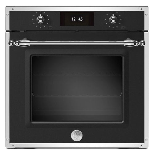Bertazzoni F6011HERVPTNE Heritage Series Pyrolytic Total Steam Single Oven BLACK