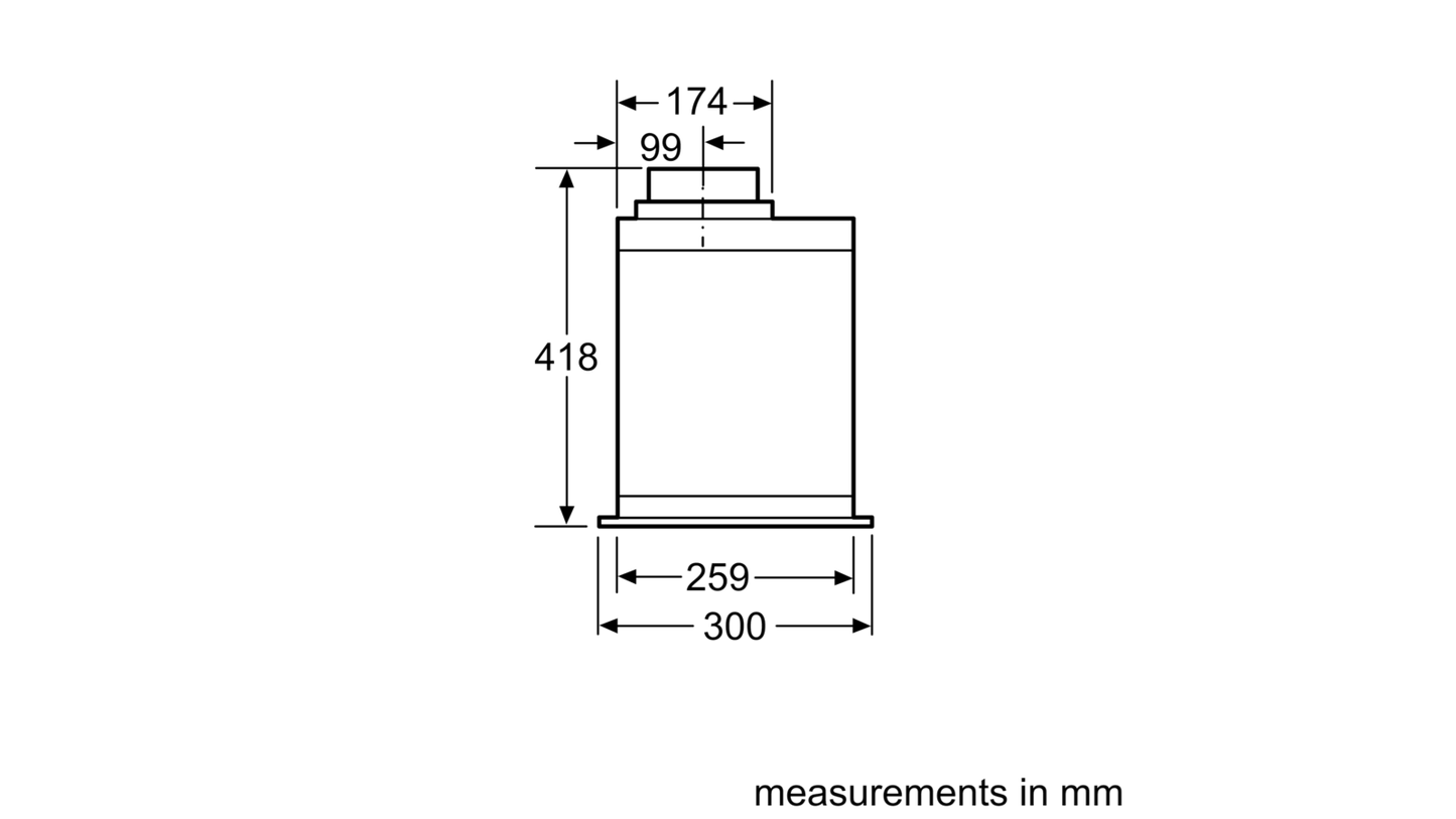 Neff D55MH56N0B 52cm Canopy Hood STAINLESS STEEL