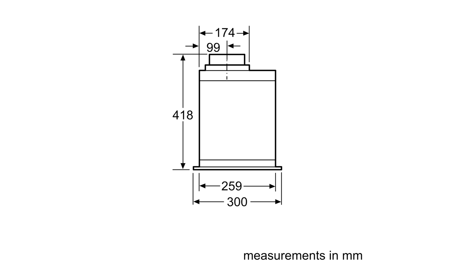 Neff D55MH56N0B 52cm Canopy Hood STAINLESS STEEL