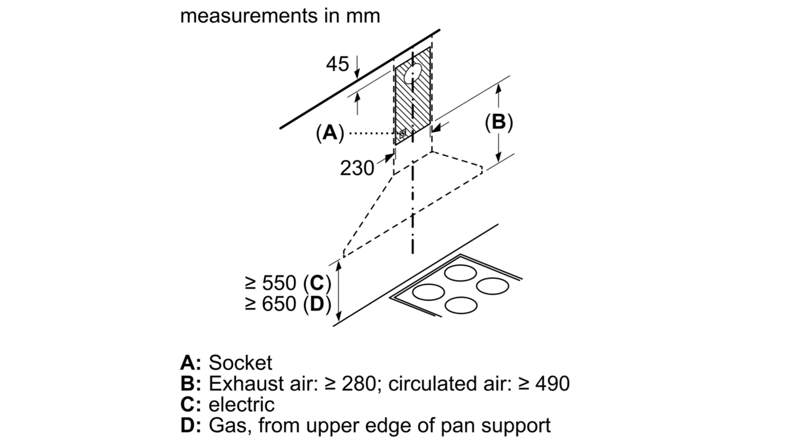 Neff D72PBC0N0B 75cm Chimney Hood STAINLESS STEEL