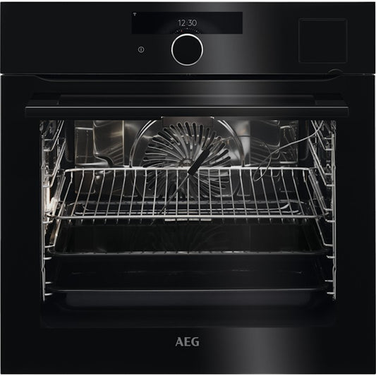 AEG BSK999330B Series 9 Steam Pro Multifunction 60cm Single Oven Gloss Black