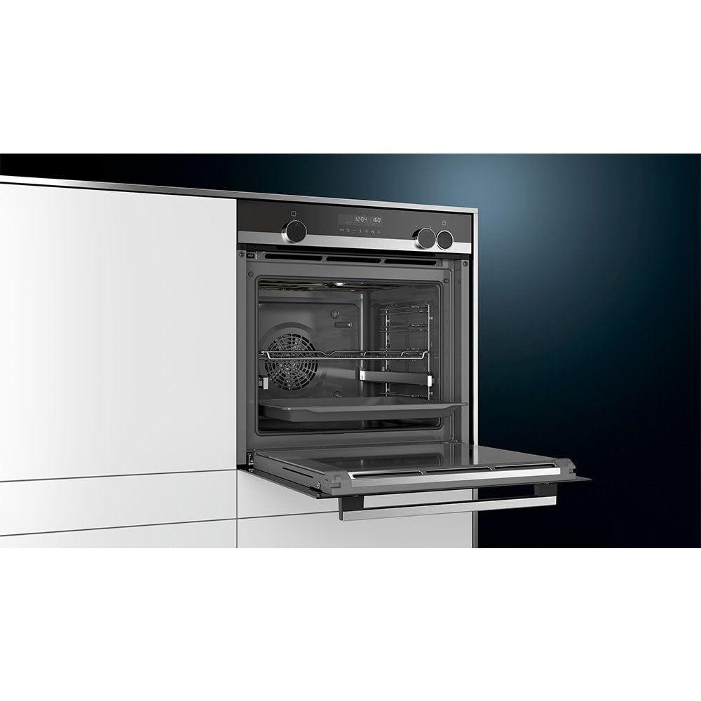 Siemens IQ-500 HR578G5S6B Built In Electric Single Oven with added Steam Function - Stainless Steel