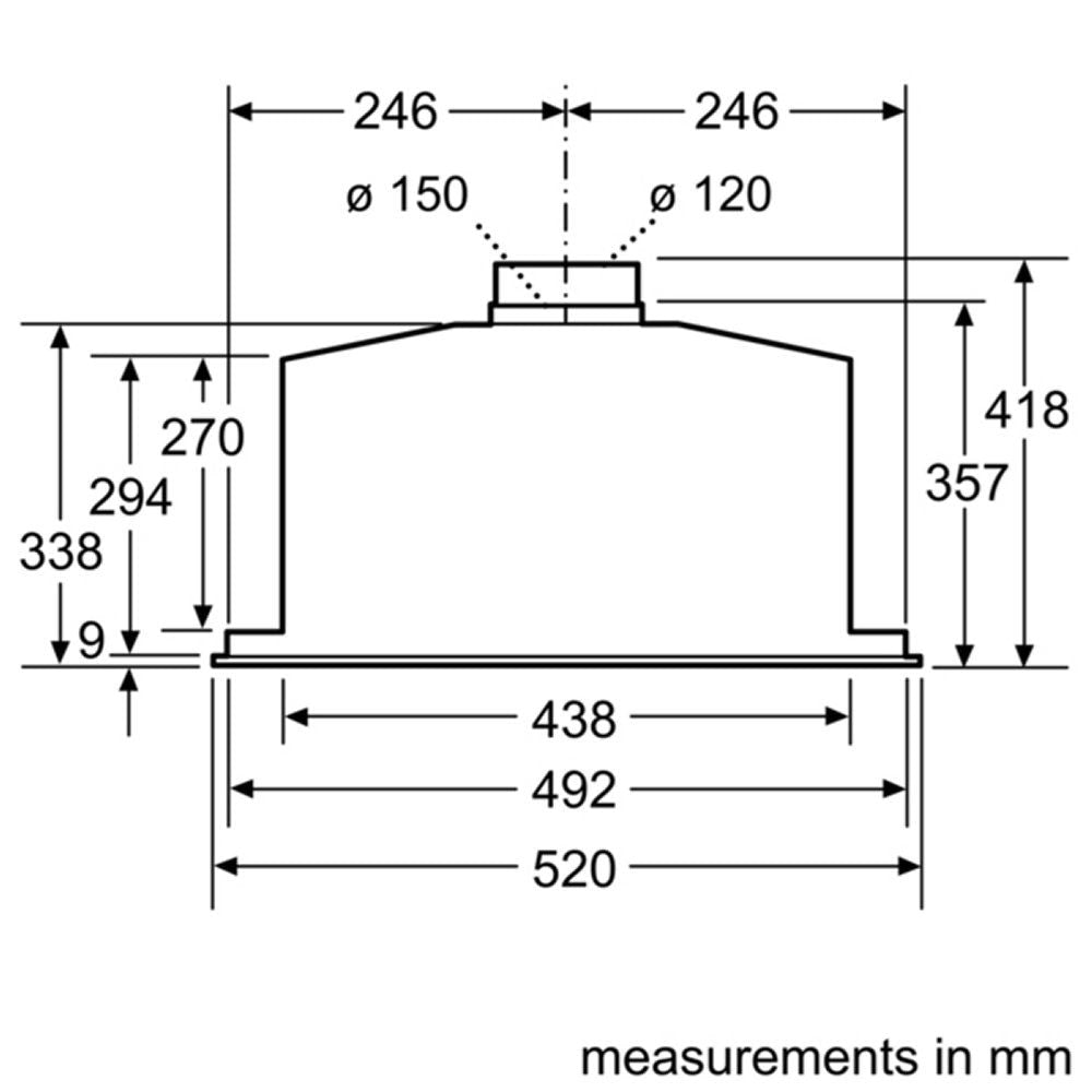 Siemens LB57574GB IQ-500 52cm Canopy Hood STAINLESS STEEL