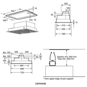 Siemens IQ-300 LB75565GB 73 cm Canopy Cooker Hood - Silver