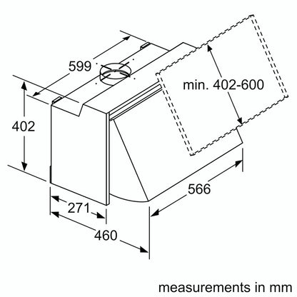 Siemens IQ-100 LE66MAC00B 60 cm Integrated Cooker Hood - Silver