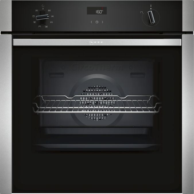 NEFF N50 B4ACF1AN0B Slide&Hide Built In Electric Single Oven - Stainless Steel