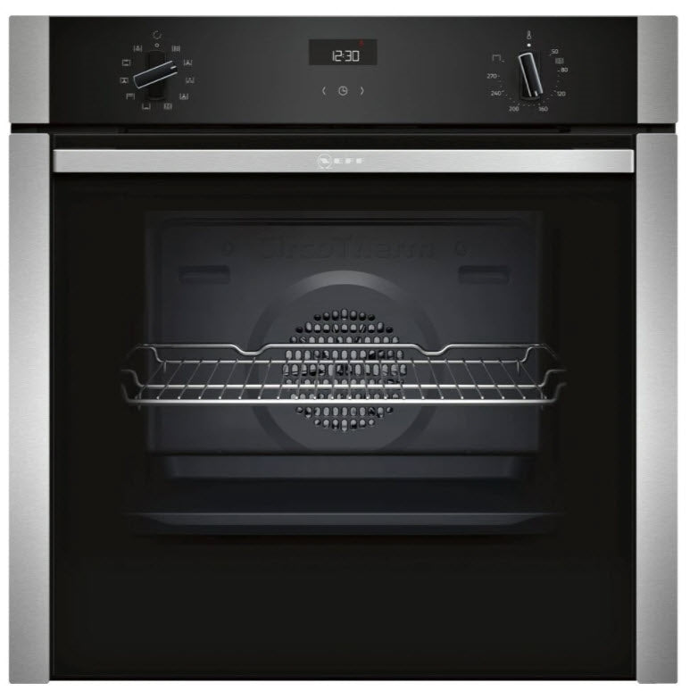 Neff B3ACE4HN0B N50 CircoTherm Single Oven SlideAway Door STAINLESS STEEL