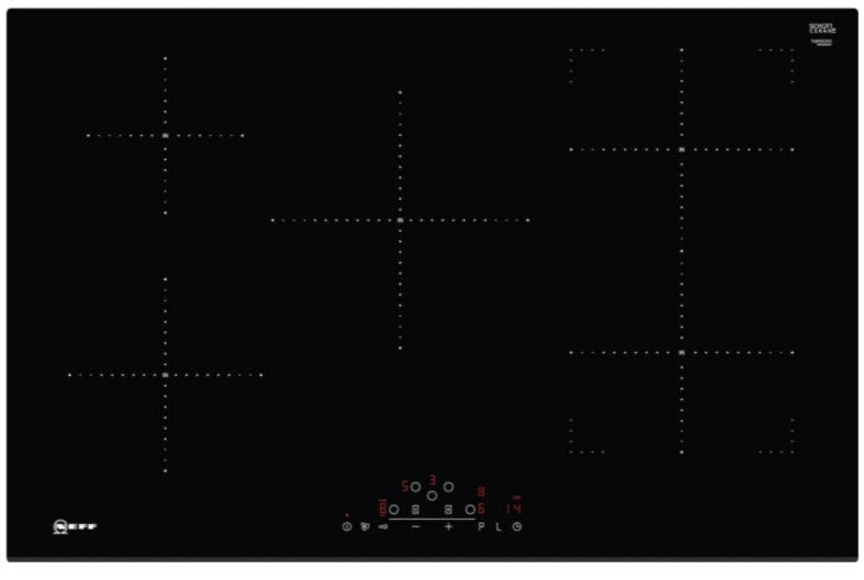 Neff T48FD23X2 80cm Frameless CombiZone Induction Hob BLACK