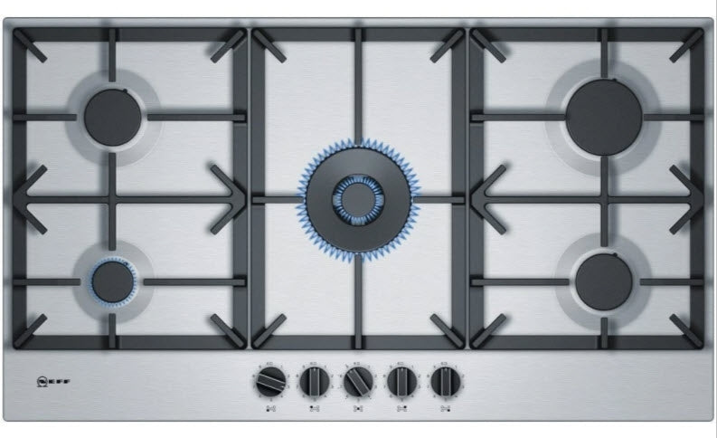 Neff T29DS69N0 90cm 5 Burner FlameSelect Gas Hob STAINLESS STEEL