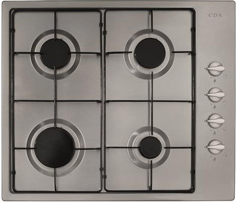 CDA HG6151SS 60cm Stainless Steel 4 Burner Gas Hob