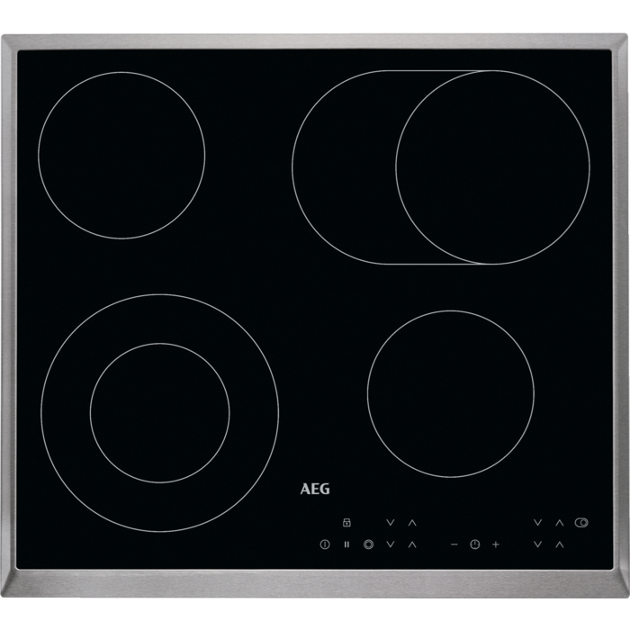 AEG HK634060XB Ceramic Hob 60cm With Stainless Steel Trim