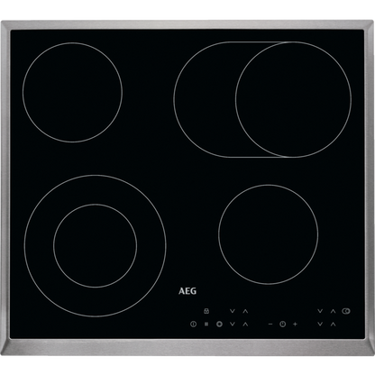 AEG HK634060XB Ceramic Hob 60cm With Stainless Steel Trim