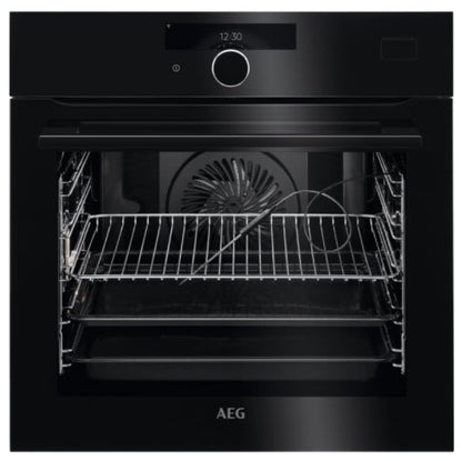 AEG BSK978330B Series 9 Single Oven Electric With Steam Crisp Function Gloss Black Collection