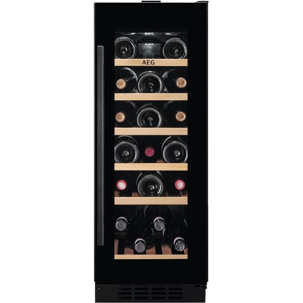 AEG AWUS020B5B 30cm Integrated Undercounter Wine Cooler BLACK