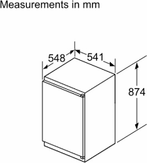 Bosch KIR21NSE0G 87cm Series 2 Integrated In Column Larder Fridge