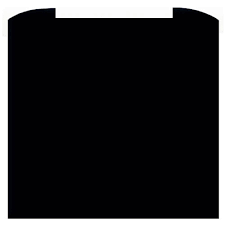 CDA ASG72CBL Curved Toughened Glass Splashback 70cm Black