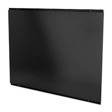 CDA CSB9BL Square Metal Splashback 90cm Black