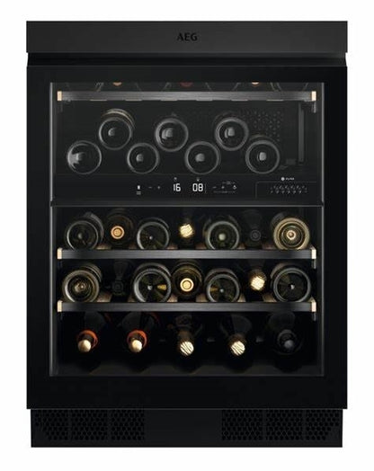 AEG AWUD040B8B 82cm Built In Dual Zone Wine Cellar