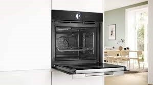 Bosch HRG7764B1B Series 8 Pyrolytic Multifunction Steam Single Oven BLACK