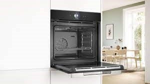 Bosch HSG7364B1B Serie 8 Multifunction Single Oven With FullSteam BLACK