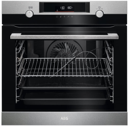 AEG BPK55636PM SteamBake Single Oven with Pyrolytic Cleaning In Stainless Steel