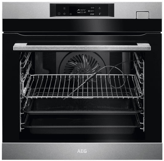 AEG BSK782380M SteamBoost Single Oven with Steam Cleaning Stainless Steel