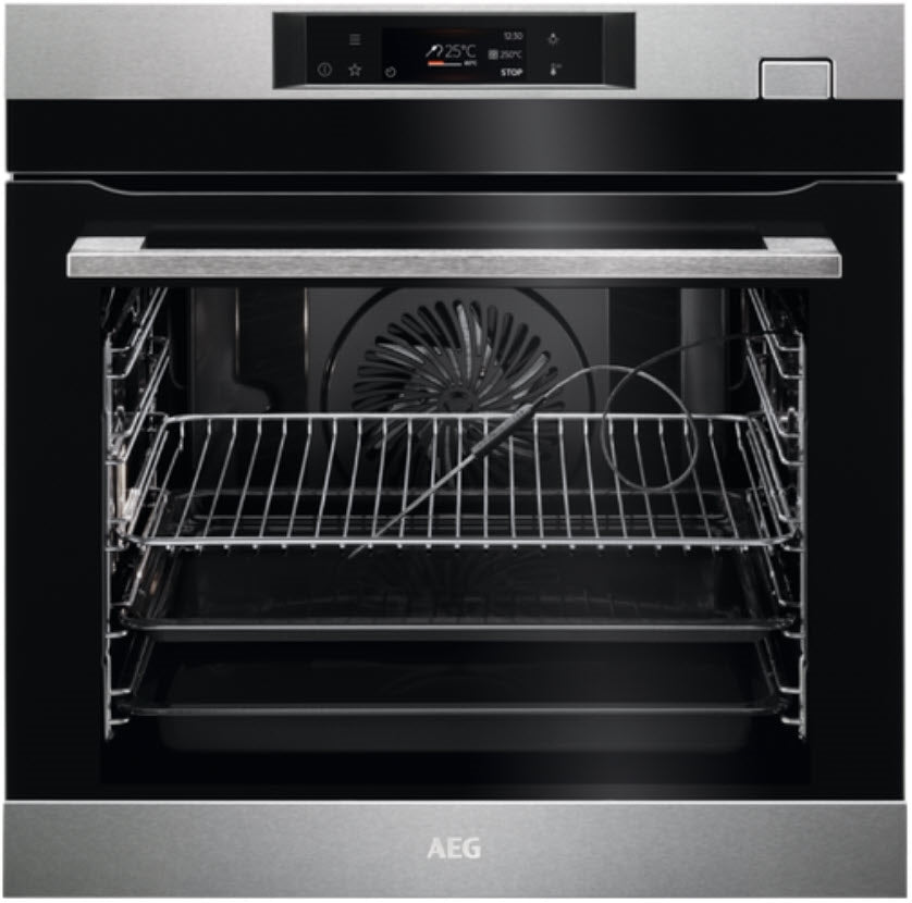 AEG BSK772380M SteamCrisp Single Oven with Pyrolytic Cleaning Stainless Steel