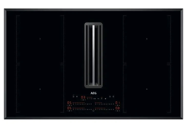 AEG CDE84751FB 83cm Ducted Air Venting Flex Induction Hob In Black